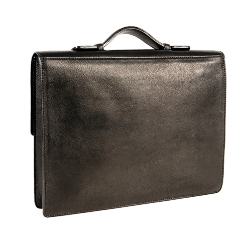 Briefcase LG 042 Black – Al Khaznah Tannery