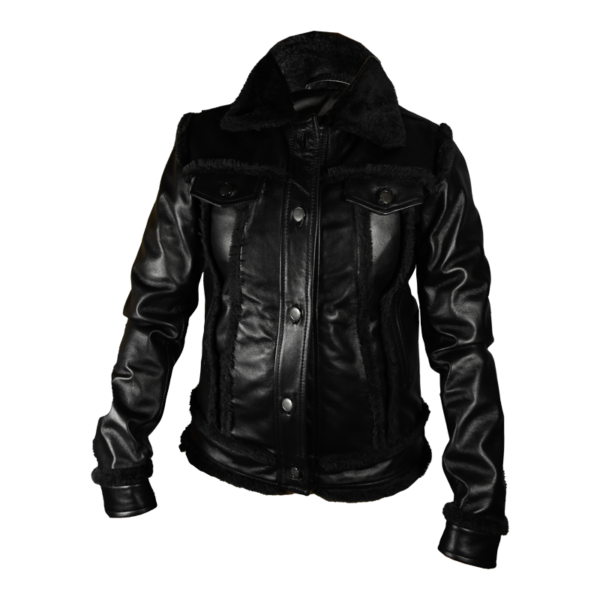 EBLJW-14 Leather Ladies Jacket – Black